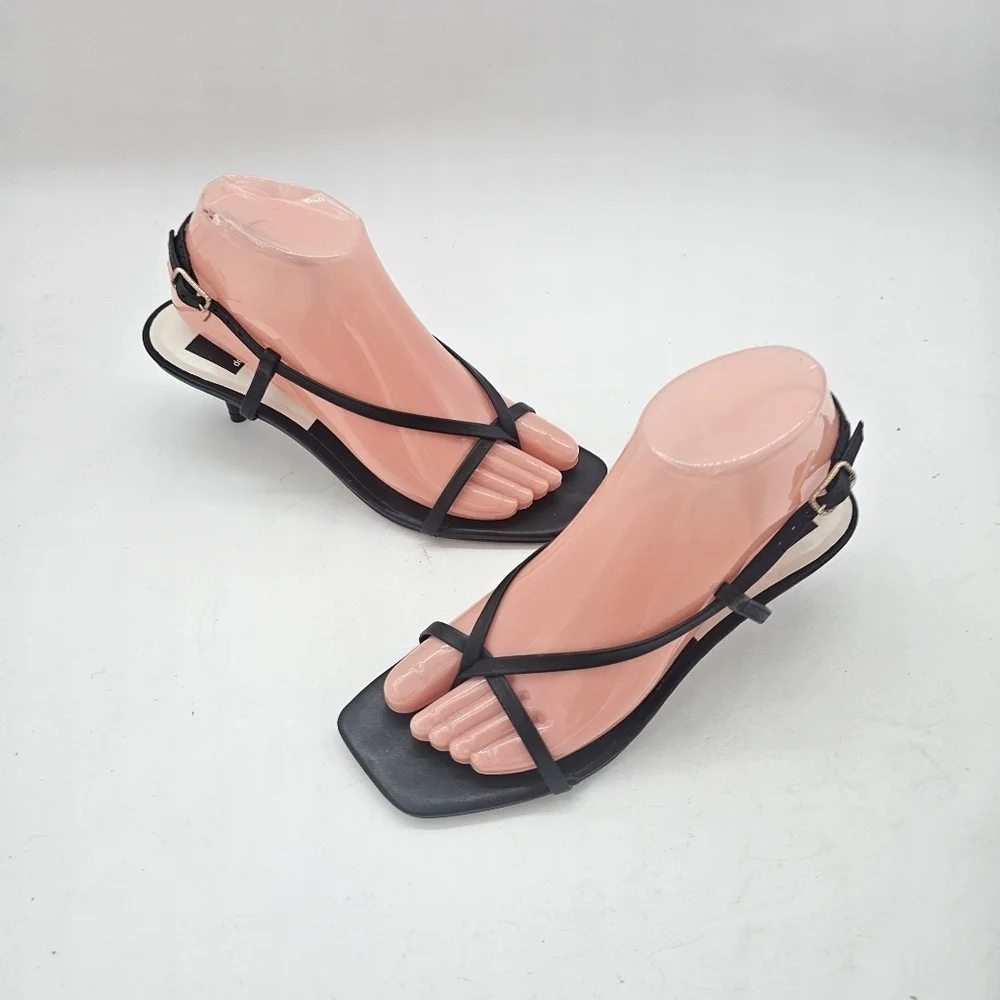 Dolce Vita Laury Black Strappy Sandals Made in Brazil Women’s Size 7.5